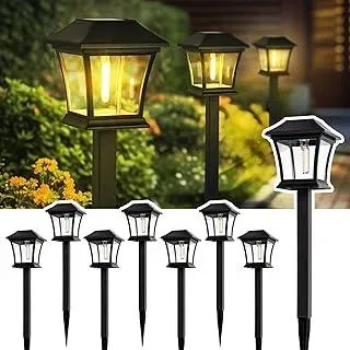 GIGALUMI Solarlampen für Außen?8 Stück Einzigartige Solarleuchten Garten Deko, Wasserdichte Solar Gartenleuchten für Garten, Terrasse, Landschaft, Gehweg, Warmweiß