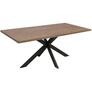 MCW Esszimmertisch eckig Walnuss Dekor , Walnussfarben , Holzwerkstoff , 180x76x90 cm , Esszimmer, Esstische