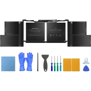 SeaPlant Akku für MacBook Pro A2141, 16 Zoll, 2019, A2113 | 11,36 V 8700 mAh 98,8 Wh; Akku A2113; bis zu 1000 Ladezyklen; Werkzeugset mit 4 Schraubendrehern und Anleitung