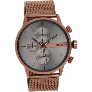 Oozoo Herren Armbanduhr braun Analog Timepieces Metall Mesharmband D2UOC11103 - Braun