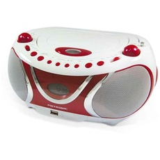 Metronic 477117 CD-MP3-Radio Weiß/Rot