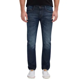 Mustang - Slim Fit - Herren 5-Pocket Jeans, Low Rise, Tapered Leg, Oregon Slim/Tapered (3116-5111), Farbe:Dark rinse used (593), Größe:W29, Länge:L30 - Blau