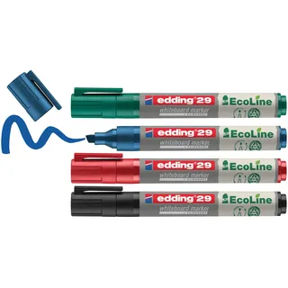 edding Whiteboardmarker 29 farbsortiert 4 St. Blau/Grün/Rot/Schwarz/Weiß