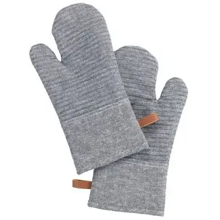 Wenko Topfhandschuhe Ada Stripes, Backhandschuhe + Topflappen, grau,