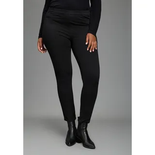 Laura Scott CURVE Jeansjeggings "Große Größen, im 4 Way Stretch, Quer- und Längselastisch" mit Eingrifftaschen, Gesäßtaschen und Coinpocket, lange Schnittform, real schwarz