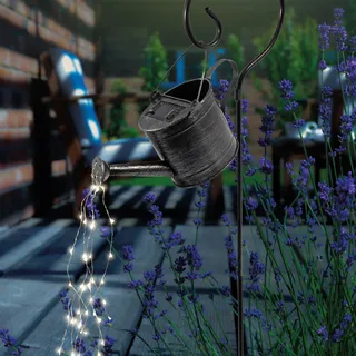 esotec Solar Dekoleuchte Gießkanne + Lichterbündel METALL IP44 wetterfest 102387