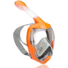 Flyboo Tauchmaske Schnorchelmaske Vollmaske,180-Grad-Sicht Tauchmasken mit Panorama-Vollgesichtsdesign,Sportkameras Kompatible Taucherbrille für Erwachsene und Kinder