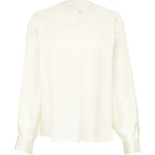 s.Oliver BLACK LABEL, Satinbluse mit Manschette, an Ärmel, beige