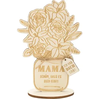 GRUSS & CO Holzblume Motiv Mama schön, DASS es Dich gibt