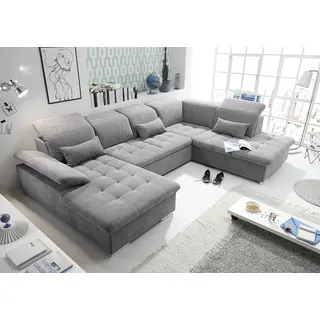 Z2 Wohnlandschaft Wayne U Sofa 3-teilig Holzwerkstoff/Nosag - Bettkasten uran 03 Dark Grey