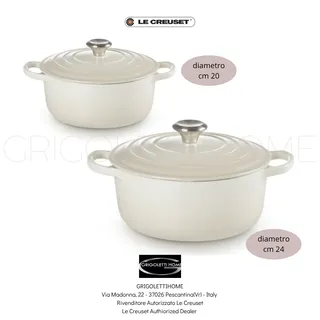 Le Creuset Set 2 Rundguss-Casserolle Evolution, Emaille, Meringa