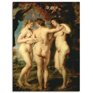 Peter Paul Rubens: Die drei Grazien, Produkt:Leinwand, Größe (HxB):60x45 cm / Leinwand - Beige