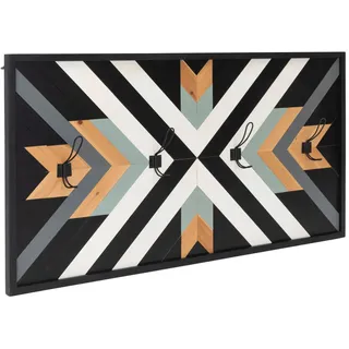 Livetastic Garderobenleiste , Holz, Metall , Tanne , massiv , 104.5x54x9.5 cm , Garderobe, Garderobenhaken, Hakenleisten