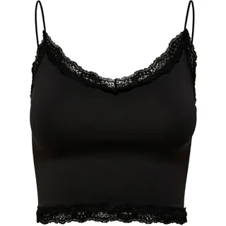 Only Damen ONLVICKY LACE SEAMLESS CROPPED Top Black,