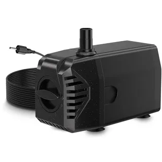 Biling Wasserpumpe 10 W 875 l/h für 12W–20W Solar Teichpumpe mit Filter und Trockenlaufschutz, Solar Springbrunnen für Außen, verwendet mit Solarmodulen für Kleine Teiche, Garten Wasserspiele