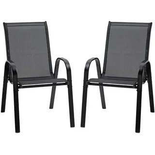 Outsunny Gartenstuhl 70 x 54 x 90 cm schwarz 2 St.
