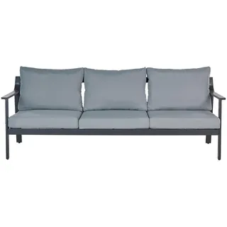 Beliani Kiato Gartensofa 3-Sitzer grau