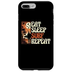 Hülle für iPhone 7 Plus/8 Plus Eat Sleep Surf Repeat Surfing Surfboard Surfer Wave Surfer