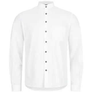 Trachtenhemd NÜBLER "Trachtenhemd Langarm Maske", Herren, Gr. 4XL, EURO, weiß, Obermaterial: 60% Baumwolle CO. 40% Polyester PES., Hemden Trachtenhemd