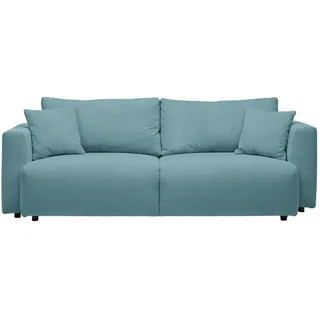 Carryhome Schlafsofa , Türkis , Textil , Füllung: Schaumstoff, Faserbällchen,Schaumstoff, Faserbällchen , 250x92x105 cm , Made in EU, Oeko-Tex® Standard 100 , Stoffauswahl, Schlafen auf Sitzhöhe, Rücken echt , Wohnzimmer, Sofas & Couches, Schlafsofas, Sonstige Schlafsofas