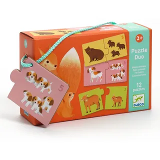 Djeco-Lernspiel: Puzzle duo: Tierbabys