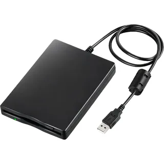Leikurvo USB Externes Diskettenlaufwerk Tragbar FDD 1,44MB 3,5 Zoll, Slimline Floppy Disk Drive Externe Kartenleser Computerzubehör Extern Entfernbar Kompatibel mit PC und MAC, Plug and Play, Schwarz