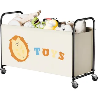 GRANNY SAYS Spielzeugkiste mit Rollen, Extra Groß Aufbewahrungsbox Kinder, Spielzeug Aufbewahrungsbox, Spielkisten Aufbewahrung Kinder, Spielzeugtruhe Kinderzimmer, Toy Box Storage for Kids, Beige