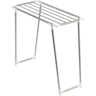 Wenko Wäsche Ständer Trockner Klappbar freistehend Edelstahl klappbar robust - Silber