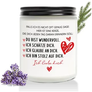 Valentinstag Jahrestag Geschenk für Ihn Sie, Ich Liebe Dich Duftkerze, Geschenkidee zum Valentinstag, Weihnachtsgeschenke, Liebesgeschenke, Partner Geschenke, Hochzeitstag für Sie Ihn