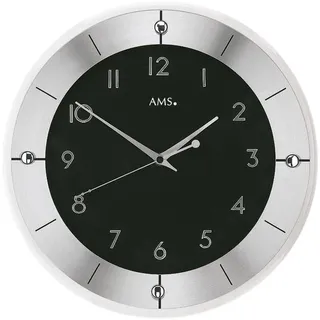 AMS Funk-Wanduhr 31,00 cm 5849 schwarz/silber