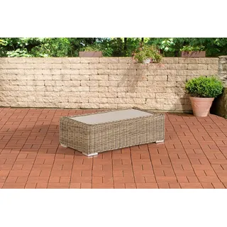 CLP Madeira Gartentisch 110 x 60 x 33 cm Beige