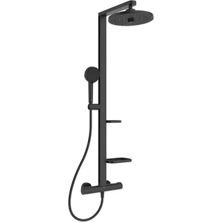 Ideal Standard Ceratherm Alu+ Duschsystem mit Thermostat Schwarz Matt BD583XG