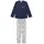 Pyjama Jungen Gr 152 blau blau beige Obermaterial 100 CO Homewear-Sets