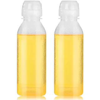Zimoer 2 Packung Ölflasche 300ML,Öl Flaschen Essig Öl Flasche PP5, Olivenöl Dispenser, Olivenöl Essigspender, öl Flasche Behälter mit Skala, für Öl, Essig, BBQ, kochen,Küche und BBQ