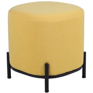 DRW Sitzsack aus Holz und Metall, gepolstert in Gelb und Schwarz, 38 x 38 x 41 cm