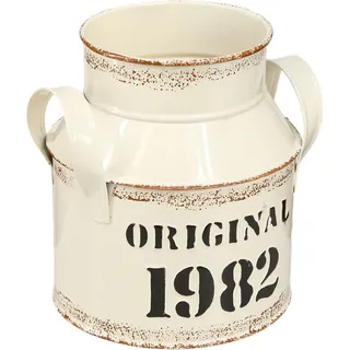 Kanne Metall Nostalgie Deko Vintage Creme Rost Original 1982 - Creme