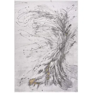 Carpet City Kurzflor-Teppich, Grau, Textil, Abstrakt, Abstrakt, Rechteckig, 80x300 cm Oeko-Tex® Standard 100, Teppiche - Böden, Teppiche, Moderne Teppiche