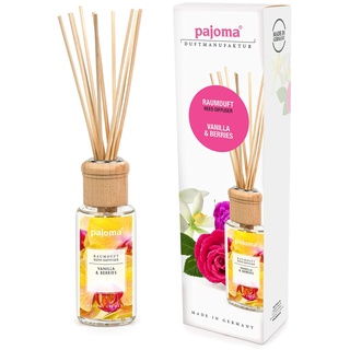 Pajoma pajoma® Raumduft 100 ml inkl. Duftstäbchen, Vanilla & Berries Flüssigkeit