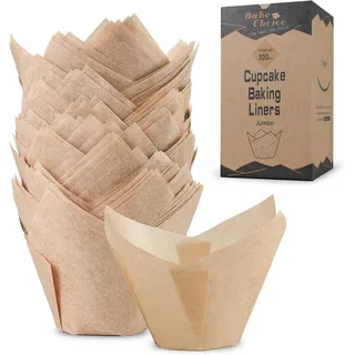 100 Stück Muffinförmchen Papier Jumbo,Bodendurchmesser 7 cm,xxl Muffinform Papier,Natürlich & Ungebleicht & Fettdichtes Pergamentpapier,Muffins Papierförmchen für Party, Hochzeit, Geburtstag