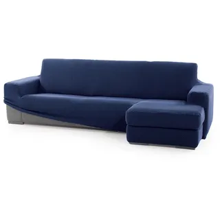 SOFASKINS® super elastischer Chaise Longue überzug, Sofabezug Kurze rechte Armlehne, Sofa überzug atmungsaktiv, bequem und langlebig, Kompatible Abmessungen des Sofas (210-340 cm), Farbe Marine