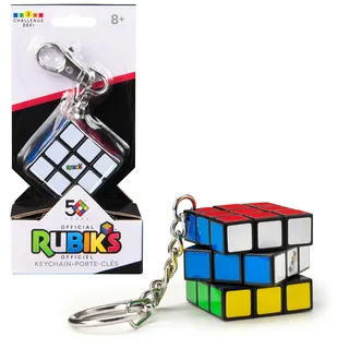 Rubik’s 3x3 Zauberwürfel im Kleinformat mit Schlüsselanhänger - der Klassische 3x3 Cube als Cooles Accessoire, voll funktionsfähig, ideal für unterwegs, für Logik-Akrobaten ab 8 Jahren