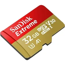 SanDisk Extreme MicroSDHC UHS-I Class 10 (microSDHC, 32 GB, U1, UHS-I), Speicherkarte