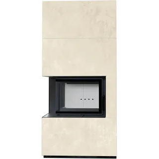 Kaminbausatz KRATKI FLOKI BOX links 8 kW Ø 160 Quarzsinter OXIDE BIANCO