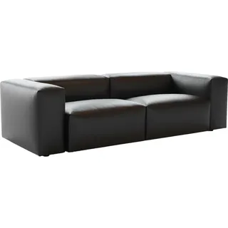 KAWOLA Sofa CELESTE 4-Sitzer Lederfaserstoff schwarz - Schwarz