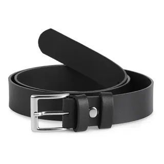 Ladeheid Kinder Gürtel Ledergürtel Mode Accessoire für Kinder Jungen Gürtel mit Schnalle 2,5 cm Breit K1D5 (Schwarz-1, 55 cm (Gesamtlänge 74 cm))