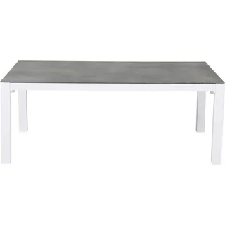FURNLUX Outdoor Coffee Table Copacabana Grey Und White 70cm / Hauptfarbe: Grau / Abmessungen: 70 x 120 x 45 cm - Grau