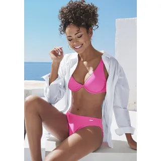 Bügel-Bikini-Top VENICE BEACH "Lucky", Damen, Gr. 44, Cup C, pink, Recycling-Polyamid, Strukturmuster, Bikini-Oberteile Bügel-Bikini-Top, aus gerippter Strukturware