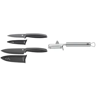 WMF Touch Messerset 2-teilig, Küchenmesser mit Schutzhülle & Profi Plus Kartoffelschäler Pendelklinge 19 cm, Pendelschäler einschneidig