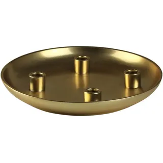 AM Design Kerzenhalter »Weihnachtsdeko, Adventsleuchter« für 4 Kerzen, Ø Kerzenteller ca. 31 cm, goldfarben