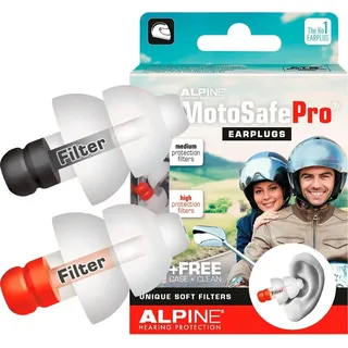 Alpine MotoSafe Pro Gehörschutz - Rot/Weiß